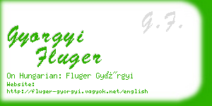 gyorgyi fluger business card